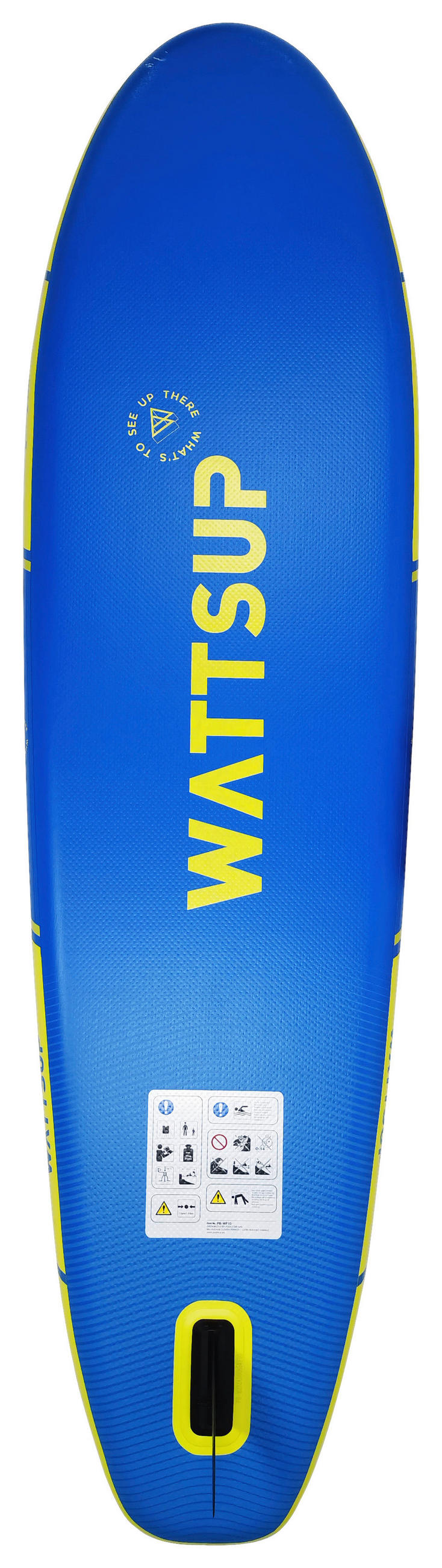 STAND-UP PADDLE BOARD SUP WATTSUP F10  - Blau/Gelb, KONVENTIONELL, Kunststoff (305/81/15cm) - Atrigo