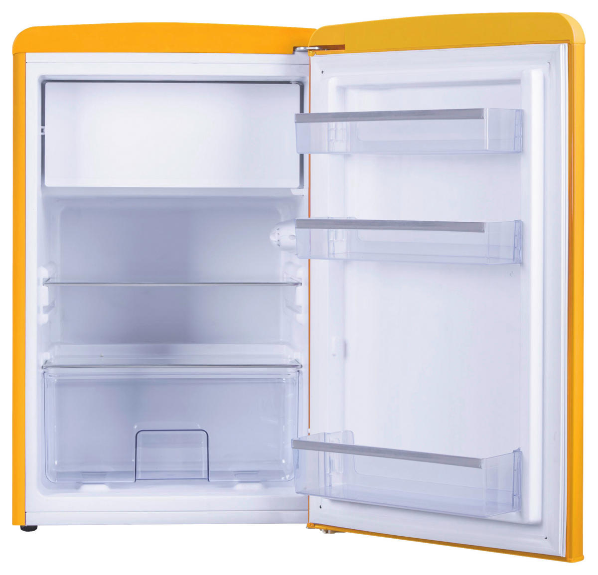 KÜHLSCHRANK 55/86/61,5 cm KS 15613 Y  - Gelb, Basics, Glas/Metall (55/86/61,5cm) - Amica