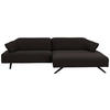 ECKSOFA in Struktur Dunkelgrau  - Dunkelgrau/Anthrazit, Design, Textil/Metall (276/165cm) - Himolla