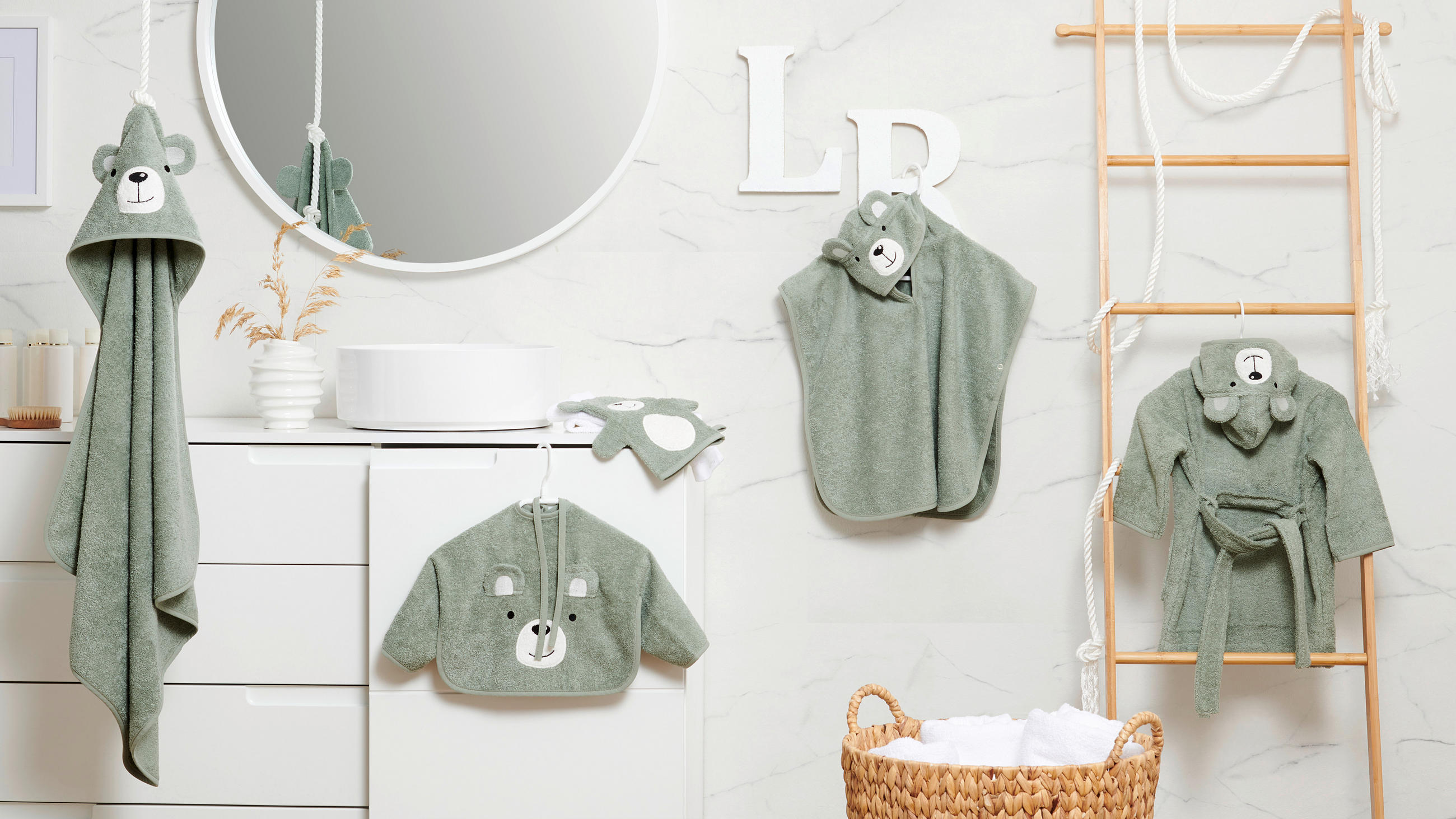 BABYWASCHHANDSCHUH 16/21 cm   - Mintgrün, Basics, Textil (16/21cm) - Avelia