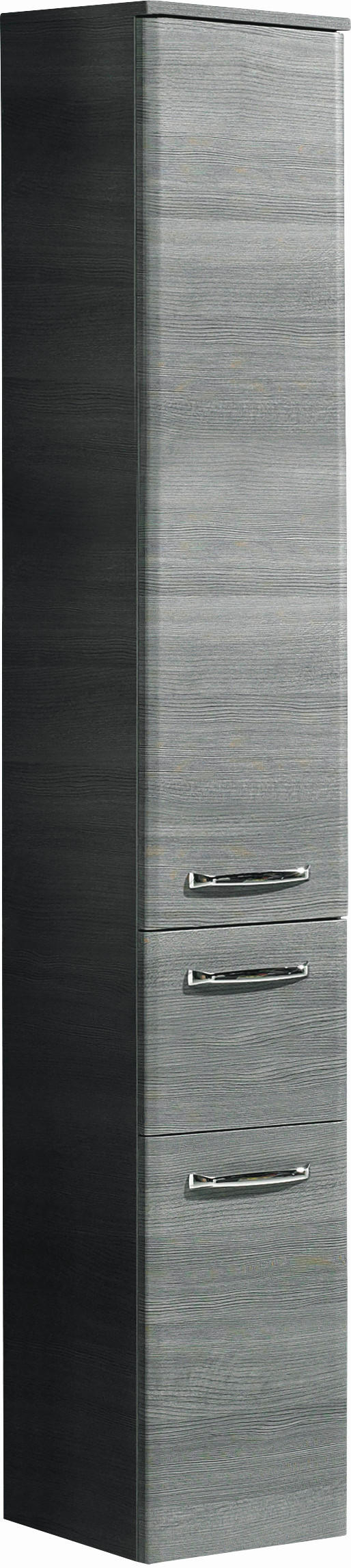 HOCHSCHRANK 30/186/33 cm  - Chromfarben/Graphitfarben, Design, Glas/Holzwerkstoff (30/186/33cm) - Xora