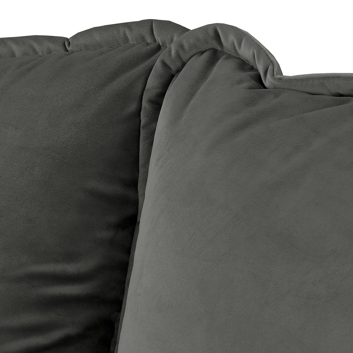 3-SITZER-SOFA Mikrofaser Dunkelgrau  - Wengefarben/Dunkelgrau, Design, Holz/Textil (193/86/87cm) - Livetastic