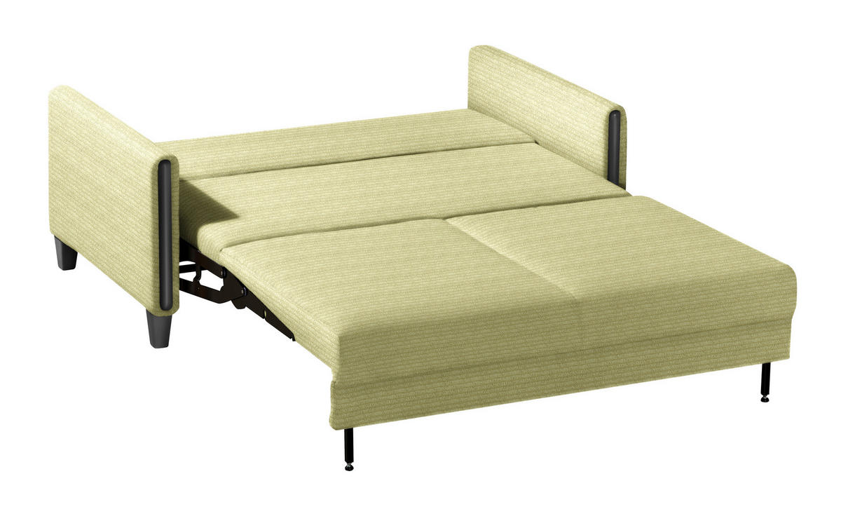 SCHLAFSOFA in Cord Schwarz, Hellgrün  - Schwarz/Hellgrün, Design, Holz/Textil (174/88/104cm) - Niels Andersson