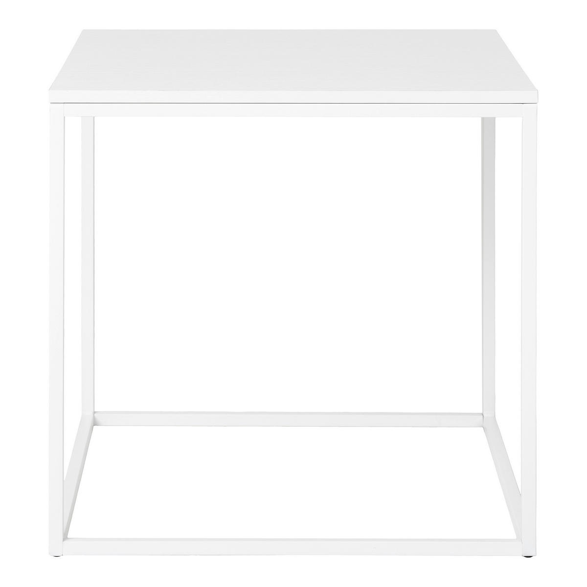 BEISTELLTISCH in Holzwerkstoff 45/45/45 cm  - Weiß, Basics, Holzwerkstoff/Metall (45/45/45cm)