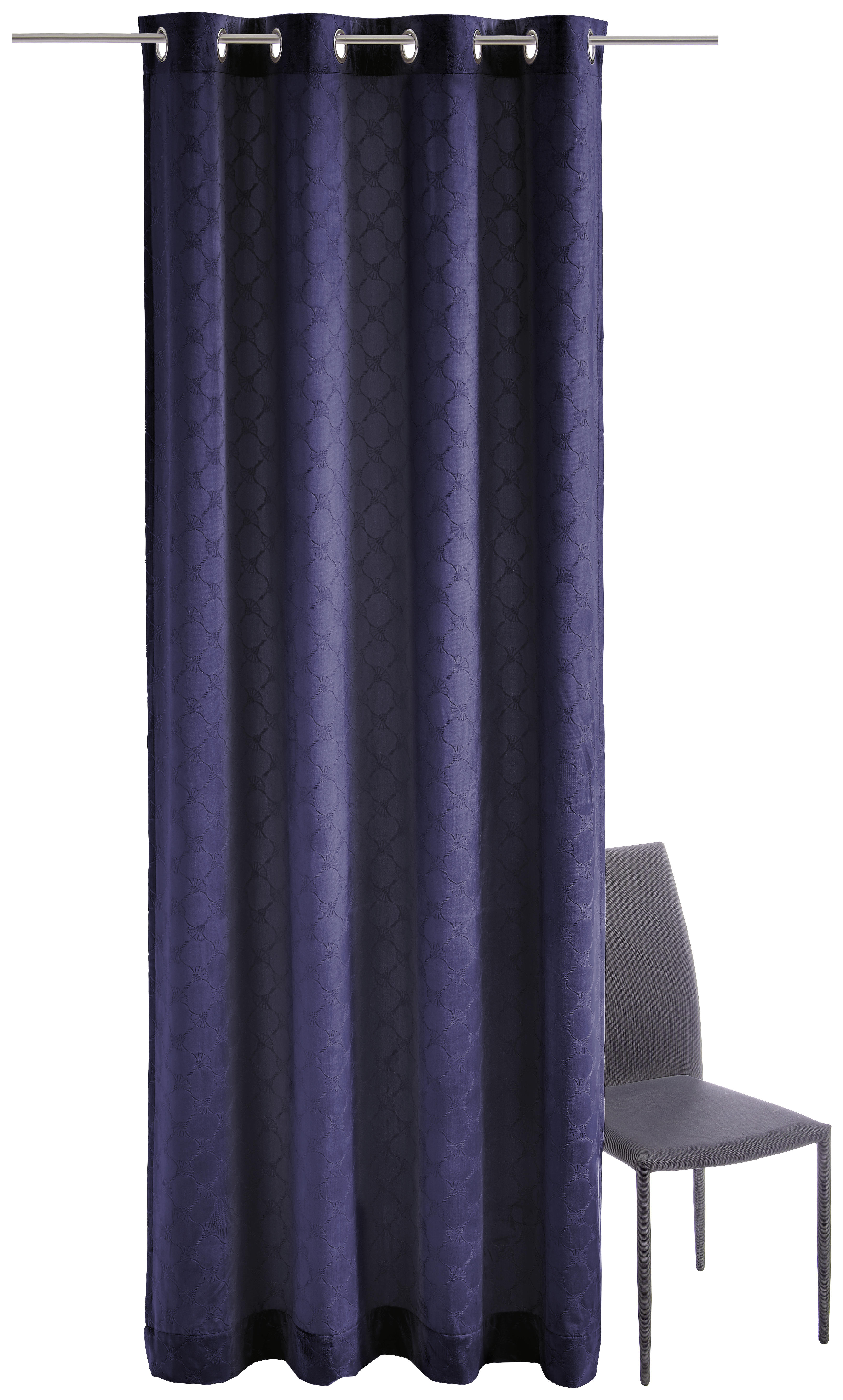 ÖSENSCHAL Velvety blickdicht 140/250 cm   - Dunkelblau, Basics, Textil (140/250cm) - Joop!