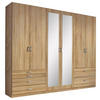 DREHTÜRENSCHRANK in Sonoma Eiche  - Alufarben/Sonoma Eiche, Basics, Glas/Holzwerkstoff (271/210/54cm) - Xora