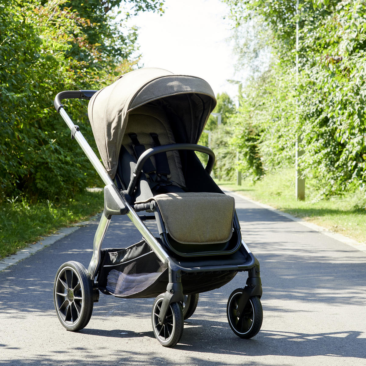 SET DJEČJIH KOLICA  Nizza  - srebrne boje/bež, Trend, tekstil/metal - My Baby Lou