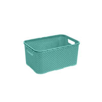 KOŠÍK NA DROBNOSTI, plast - mátově zelená, Basics, plast (28,5/19,5/12,9cm) - My Baby Lou