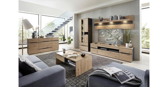 SIDEBOARD in 165/82/44 cm - Graphitfarben/Schwarz, Trend, Holzwerkstoff/Kunststoff (165/82/44cm) - Carryhome