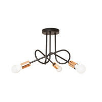 DECKENLEUCHTE    45/45/30 cm  - Schwarz/Kupferfarben, Trend, Metall (45/45/30cm)