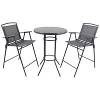 TRÄDGÅRDSBAR SET  - antracit, Modern, metall/textil - Ambia Garden
