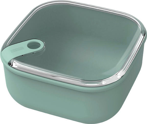 FRISCHHALTEDOSE Ela 2 L  - Transparent/Grün, Basics, Kunststoff (19,5/19,5/10,5cm) - Rotho