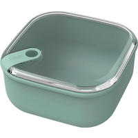 FRISCHHALTEDOSE Ela 2 L  - Transparent/Grün, Basics, Kunststoff (19,5/19,5/10,5cm) - Rotho