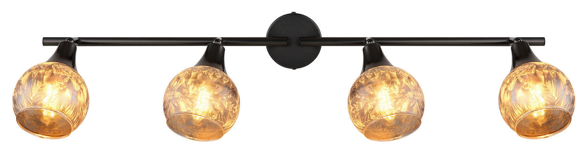 STRAHLER 70/98/19 cm   - Schwarzchrom/Grau, Basics, Glas/Metall (70/98/19cm) - Globo