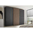 SCHWEBETÜRENSCHRANK 298/240/68 cm Anthrazit, Eichefarben  - Eichefarben/Anthrazit, Design, Glas/Holzwerkstoff (298/240/68cm) - Dieter Knoll