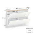 HÄNGESCHUHSCHRANK 140/82/19 cm  - Eichefarben/Weiß Hochglanz, Design, Holzwerkstoff/Metall (140/82/19cm) - Xora