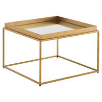 COUCHTISCH in Metall 60/60/41 cm  - Goldfarben, Design, Glas/Metall (60/60/41cm) - MID.YOU