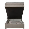 BOXSPRINGBETT 120/200 cm  in Taupe  - Taupe/Wengefarben, KONVENTIONELL, Holz/Textil (120/200cm) - Carryhome