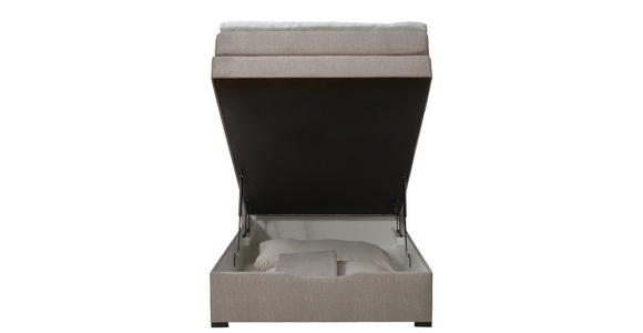 BOXSPRINGBETT 120/200 cm  in Taupe  - Taupe/Wengefarben, KONVENTIONELL, Holz/Textil (120/200cm) - Carryhome