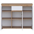 SIDEBOARD  120/93/38 cm 1 Schublade(n)  - Schwarz/Weiß, MODERN, Holzwerkstoff/Kunststoff (120/93/38cm) - Carryhome