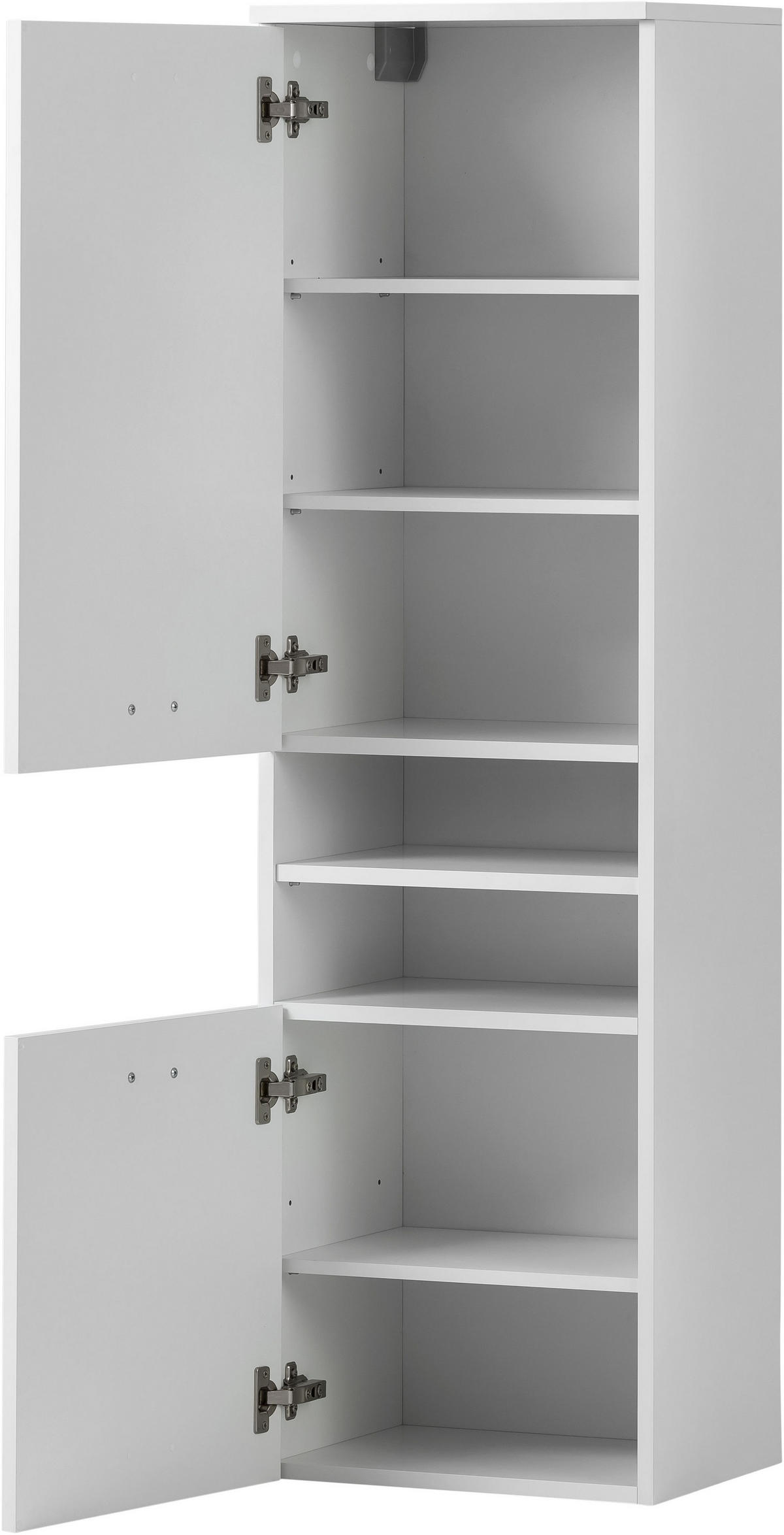 MIDISCHRANK 40,3/138,3/32 cm  - Silberfarben/Weiß, MODERN, Holzwerkstoff/Metall (40,3/138,3/32cm) - Stylife