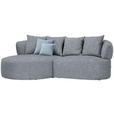 ECKSOFA  in Flachgewebe Dunkelgrau  166/235 cm  - Blau/Dunkelgrau, MODERN, Kunststoff/Textil (166/235cm) - Hom`in