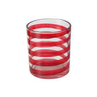 WINDLICHT - Transparent/Rot, KONVENTIONELL, Glas (6,9/7,9cm)
