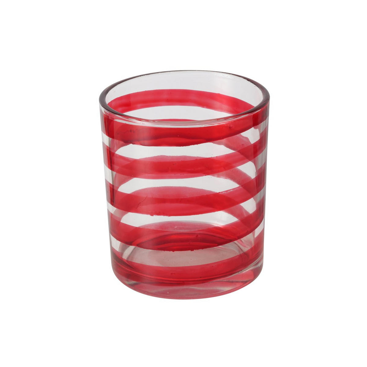 WINDLICHT - Transparent/Rot, KONVENTIONELL, Glas (6,9/7,9cm)