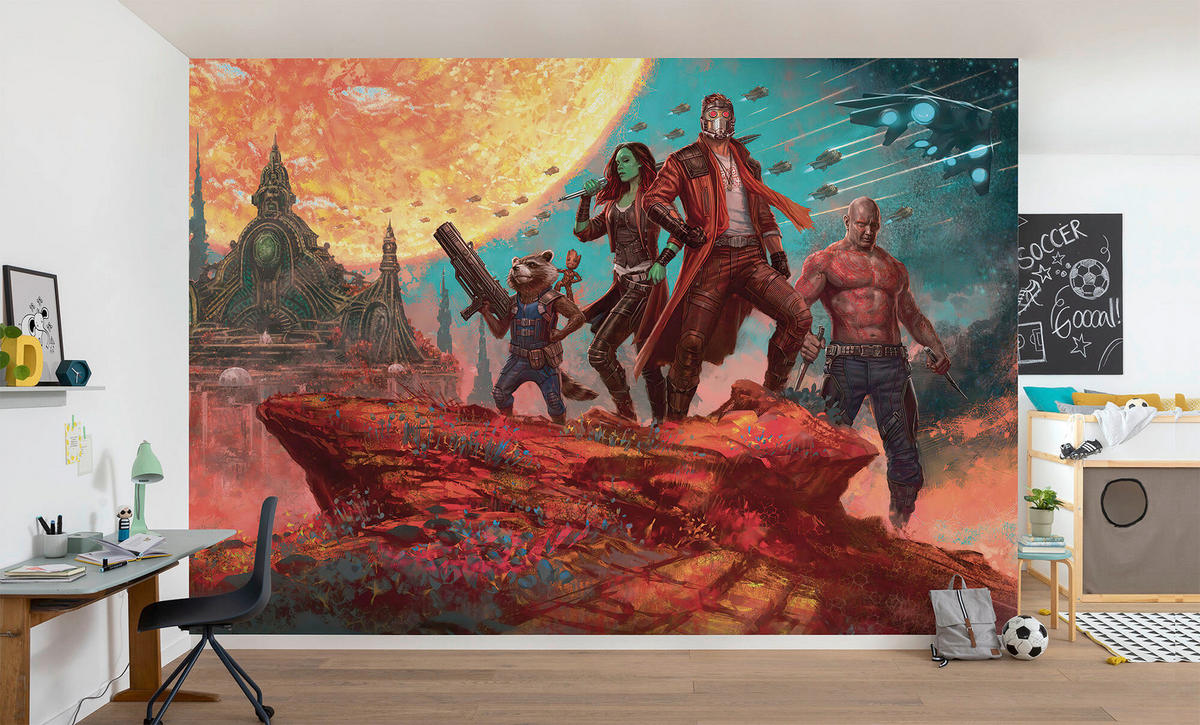 FOTOTAPETE GUARDIANS OF THE GALAXY  - Naturfarben, Design, Textil (400/250cm) - Marvel
