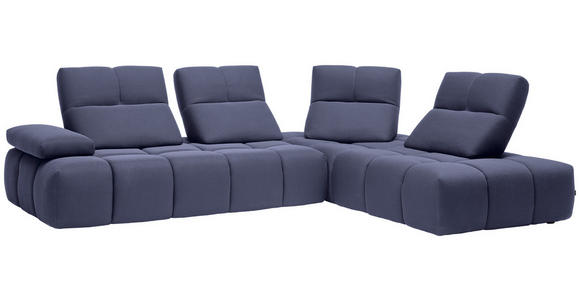 ECKSOFA in Struktur Violett 313/233 cm - Violett/Schwarz, Design, Kunststoff/Textil (313/233cm) - Emilio Belluti