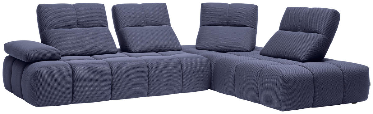 ECKSOFA in Struktur Violett  - Violett/Schwarz, Design, Kunststoff/Textil (313/233cm) - Emilio Belluti
