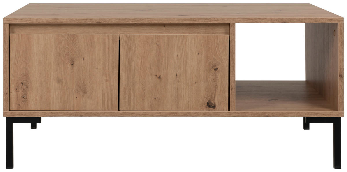 KONFERENČNÝ STOLÍK, dub artisan, kompozitné drevo, 100/60/43 cm - čierna/dub artisan, Design, kov/kompozitné drevo (100/60/43cm) - MID.YOU