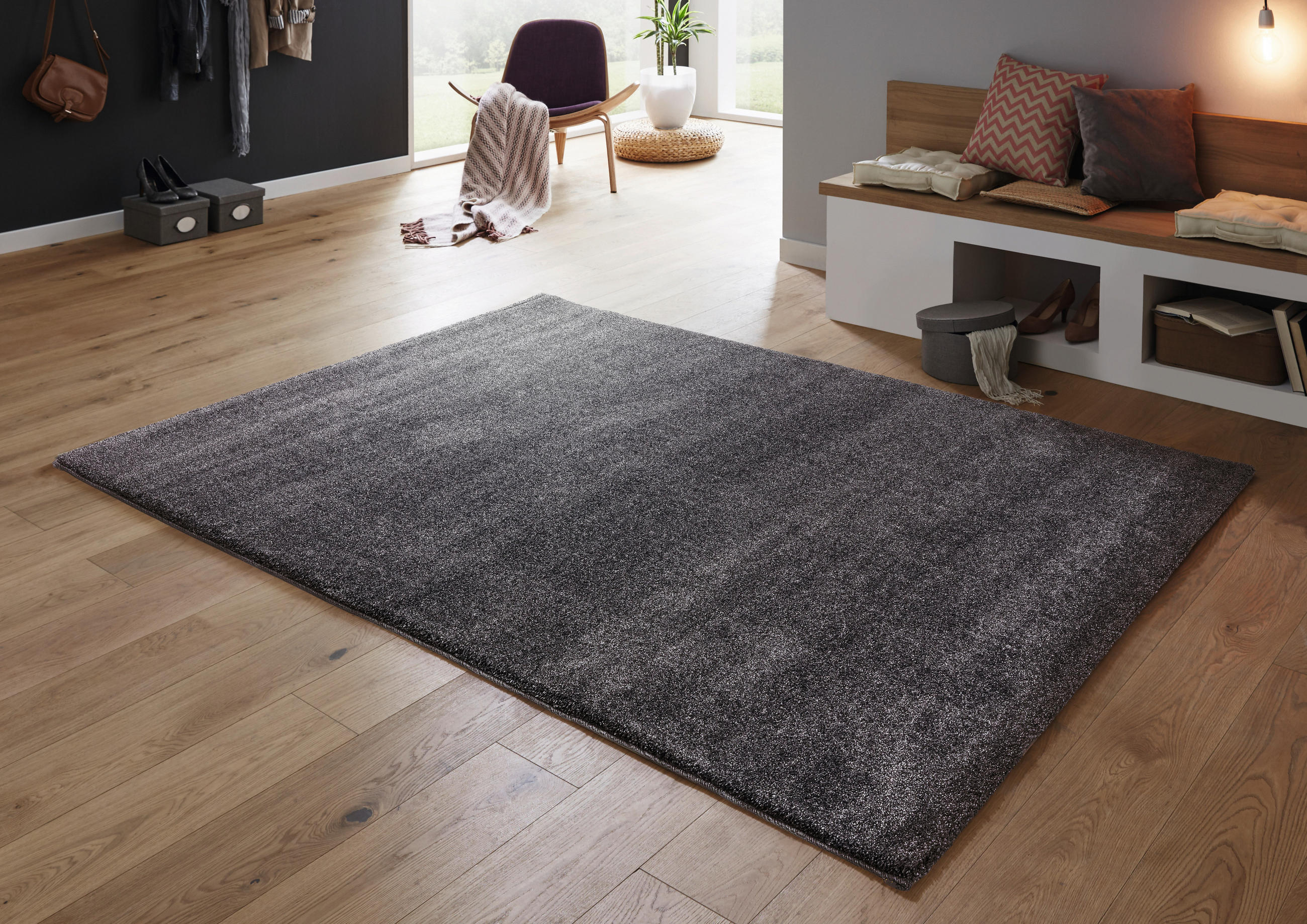 WEBTEPPICH 200/290 cm Savona Anthrazit  - Anthrazit, KONVENTIONELL, Textil (200/290cm) - Novel