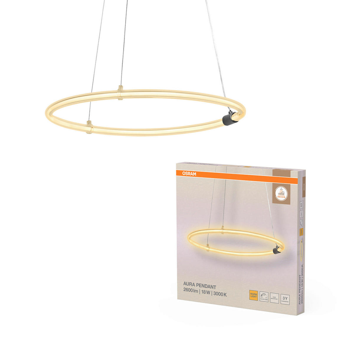 LED-HÄNGELEUCHTE 49.8/150 cm  - Dunkelgrau, Basics, Kunststoff (49.8/150cm) - Osram