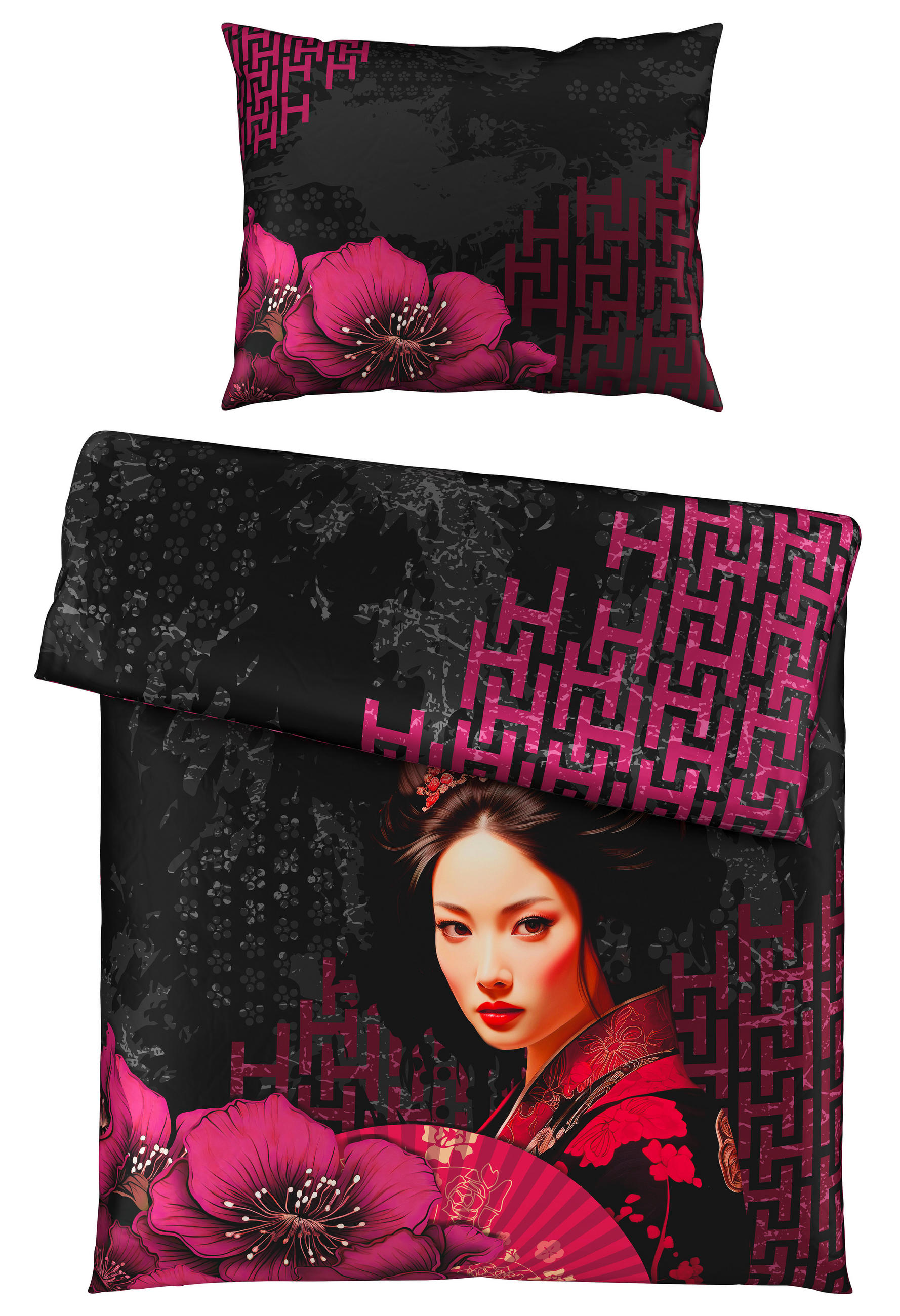 Esposa OBOJSTRANNÁ POSTEĽNÁ BIELIZEŇ, satén, čierna, 140/200 cm