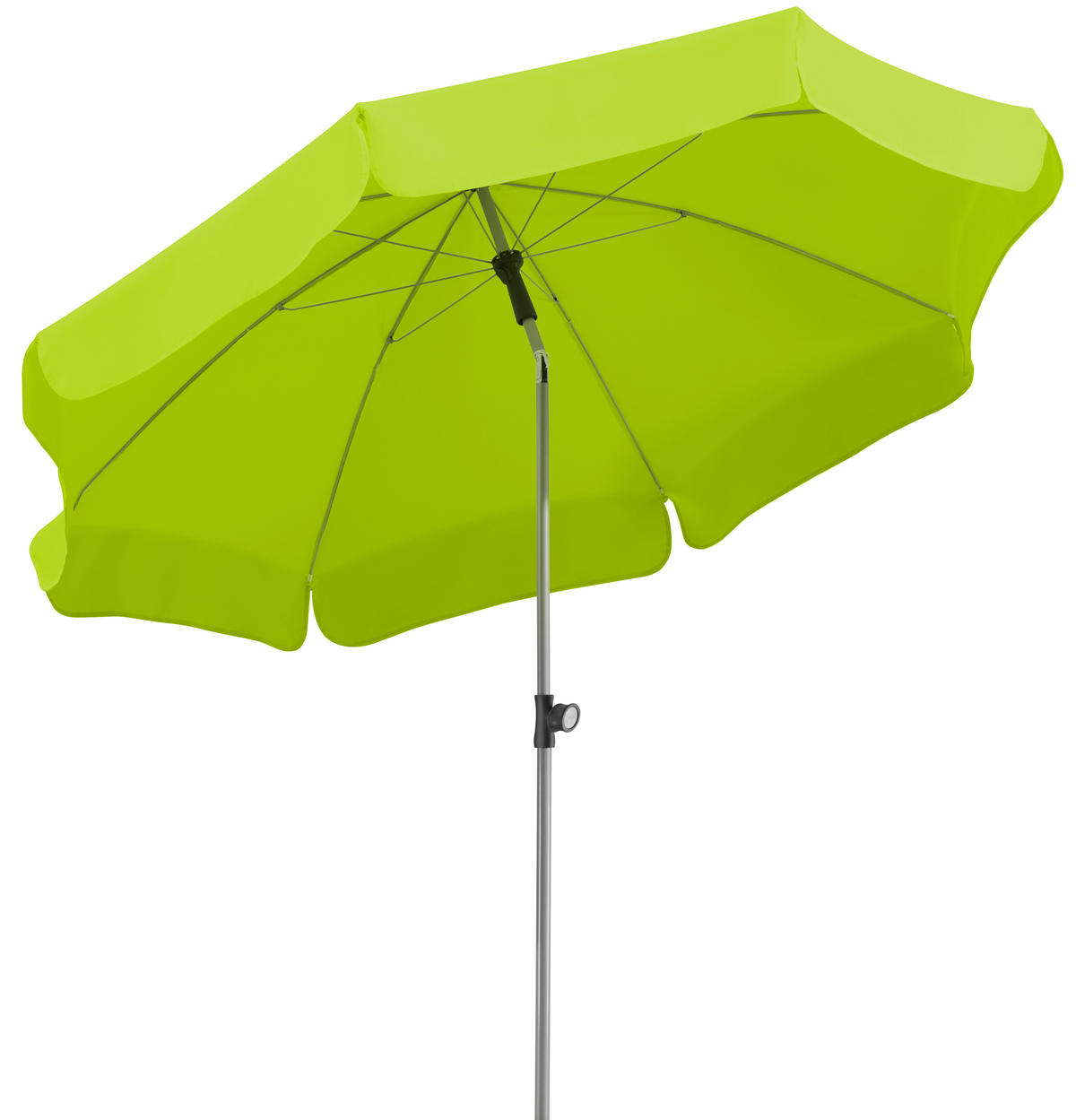 SONNENSCHIRM   - Silberfarben/Hellgrün, Basics, Textil/Metall (200/220/200cm) - Schneider