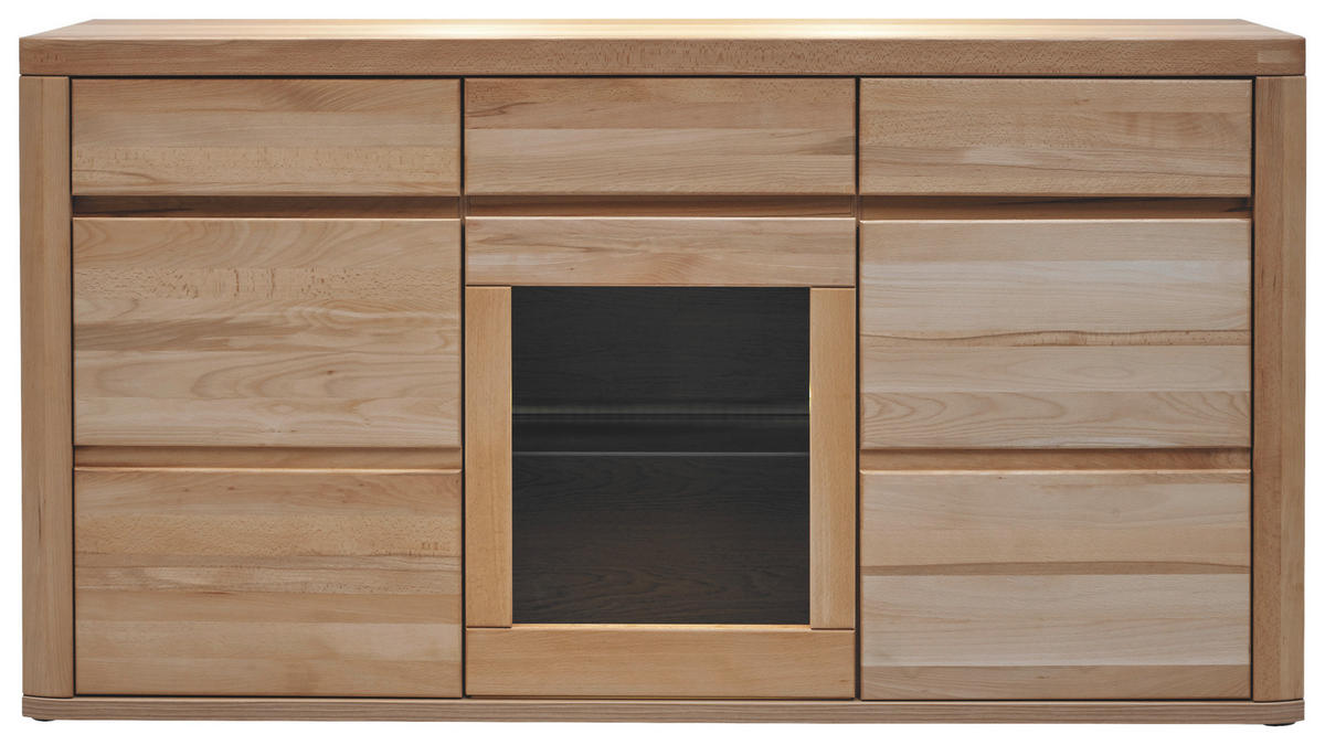 SIDEBOARD Alteiche  170/92/44 cm  - Alteiche/Grau, Konventionell, Glas/Holz (170/92/44cm) - Voleo