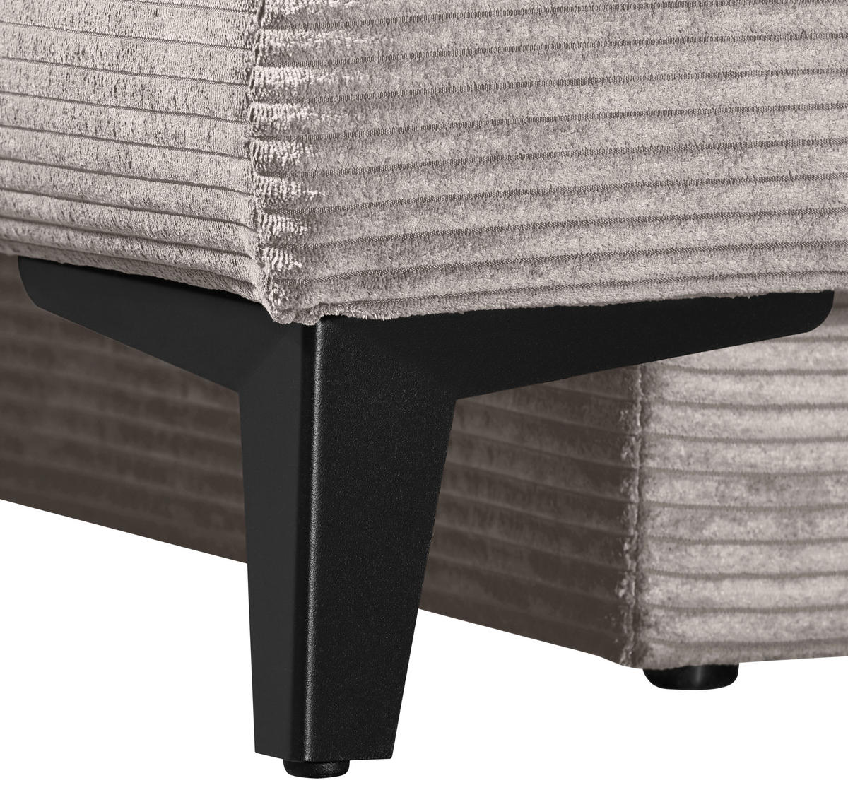 SCHLAFSOFA Cord Cappuccino  inkl. Bettkasten, Schlaffunktion, Armteilverstellung  - Schwarz/Cappuccino, Design, Textil/Metall (200/85/90cm) - Novel