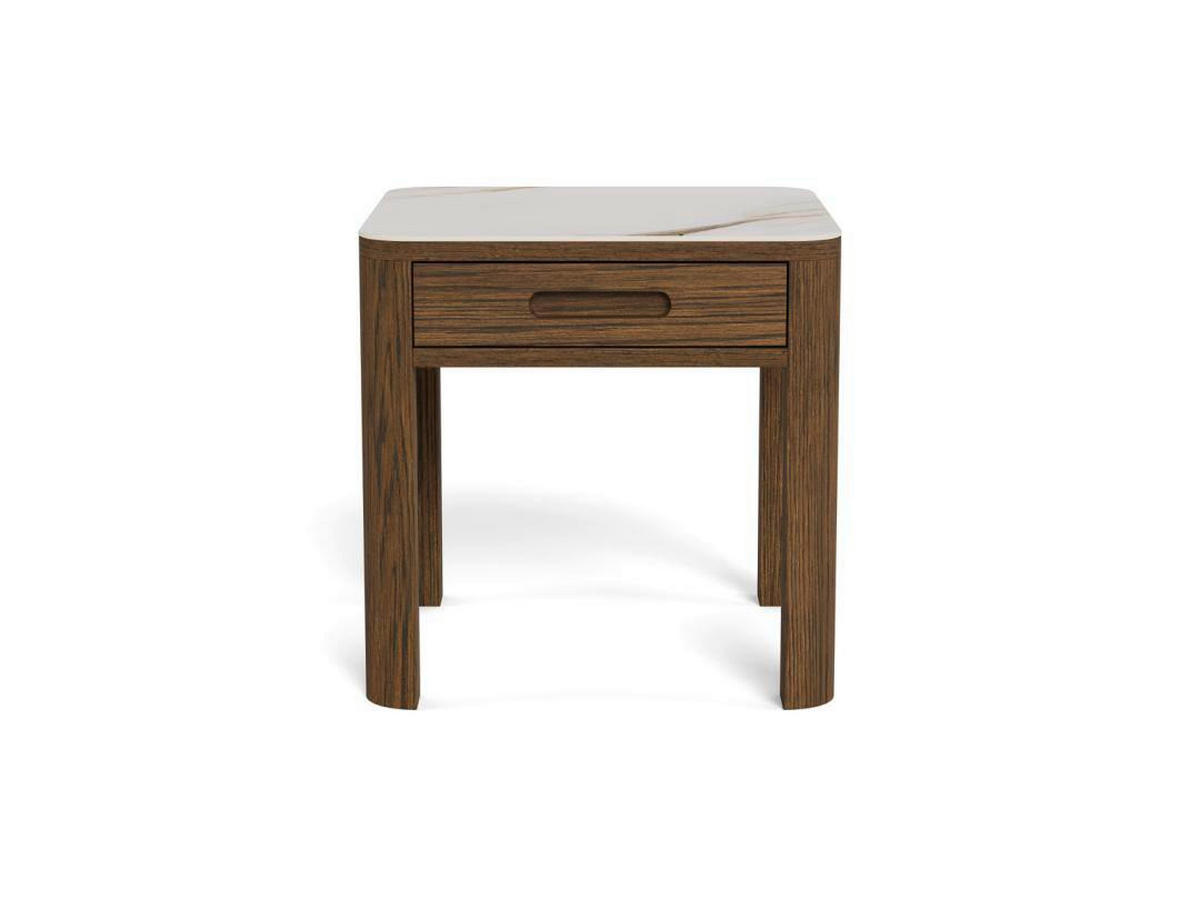 SIDOBORD i keramik, trämaterial  - vit/brun, Modern, trämaterial/keramik (45/45/45cm) - Best Price
