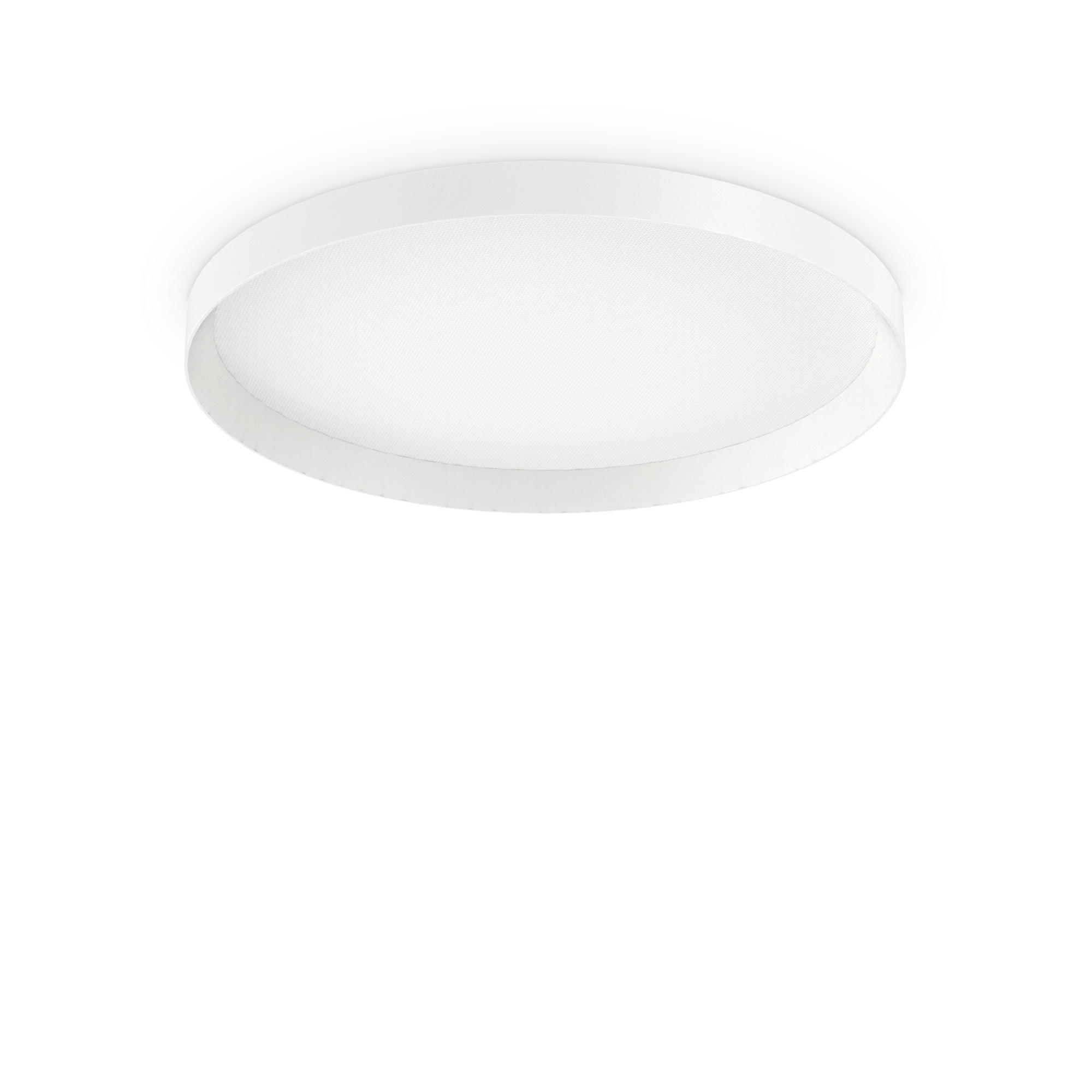 LED-DECKENLEUCHTE Bianco 60/8 cm   - Schwarz, Basics, Kunststoff/Metall (60/8cm) - Ideal Lux