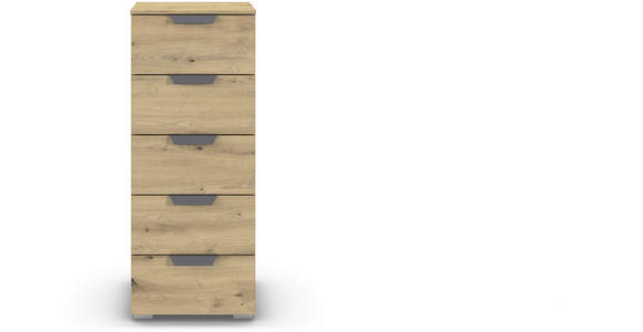 KOMMODE  in 40/100/42 cm  - Dunkelgrau/Eiche Artisan, Design, Holzwerkstoff/Metall (40/100/42cm) - Carryhome