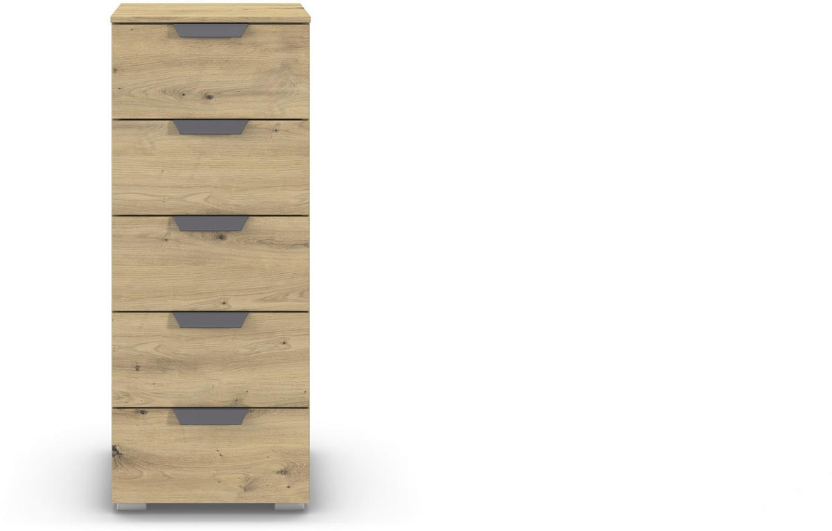 KOMMODE  in 40/100/35 cm  - Dunkelgrau/Eiche Artisan, Design, Holzwerkstoff/Metall (40/100/35cm) - Carryhome