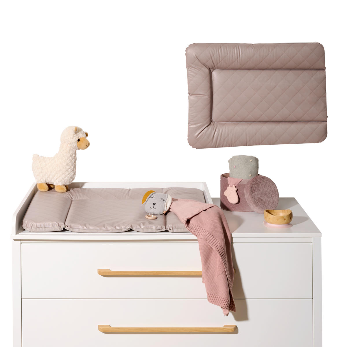 WICKELAUFLAGE 50/70 cm   - Taupe, Trend, Kunststoff (50/70cm) - My Baby Lou