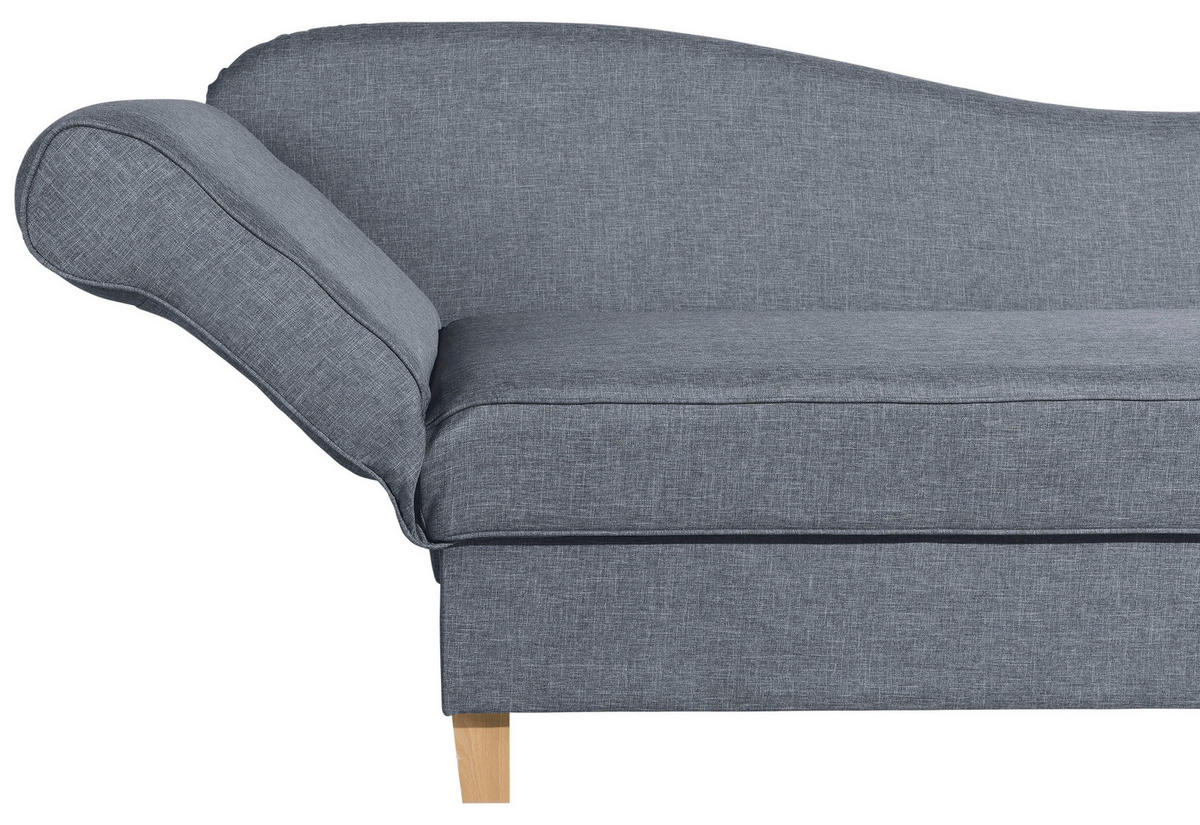 RÉCAMIERE in Flachgewebe Blau  - Blau, Design, Holz/Textil (190/88/82cm) - Max Winzer