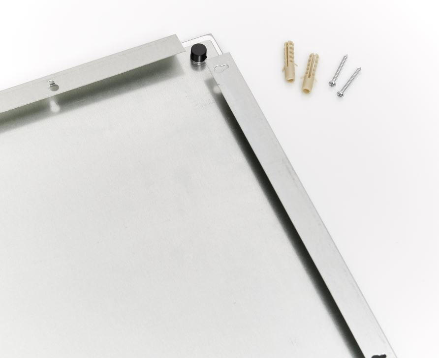 MEMOBOARD - Silberfarben/Weiß, Basics, Glas/Metall (60/40/1,6cm) - Zeller Present