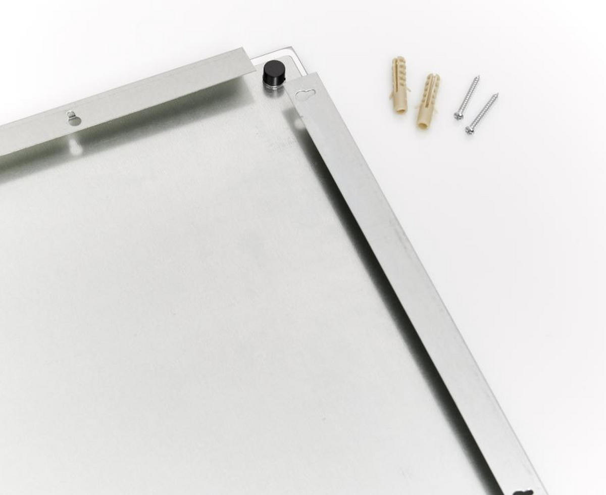 MEMOBOARD - Silberfarben/Weiß, Basics, Glas/Metall (60/40/1,6cm) - Zeller Present