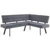 ECKBANK Metall, Textil Anthrazit  - Anthrazit/Schwarz, Konventionell, Textil/Metall (190/150cm) - MID.YOU