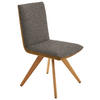 STUHL  in Flachgewebe  - Currygelb/Eichefarben, Design, Holz/Textil (48/91/63cm) - Koinor