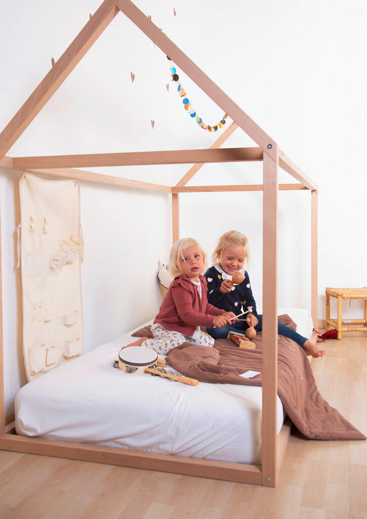 HAUSBETT  - Baltimorefarben, Basics, Holz (90/200/160cm) - Childhome