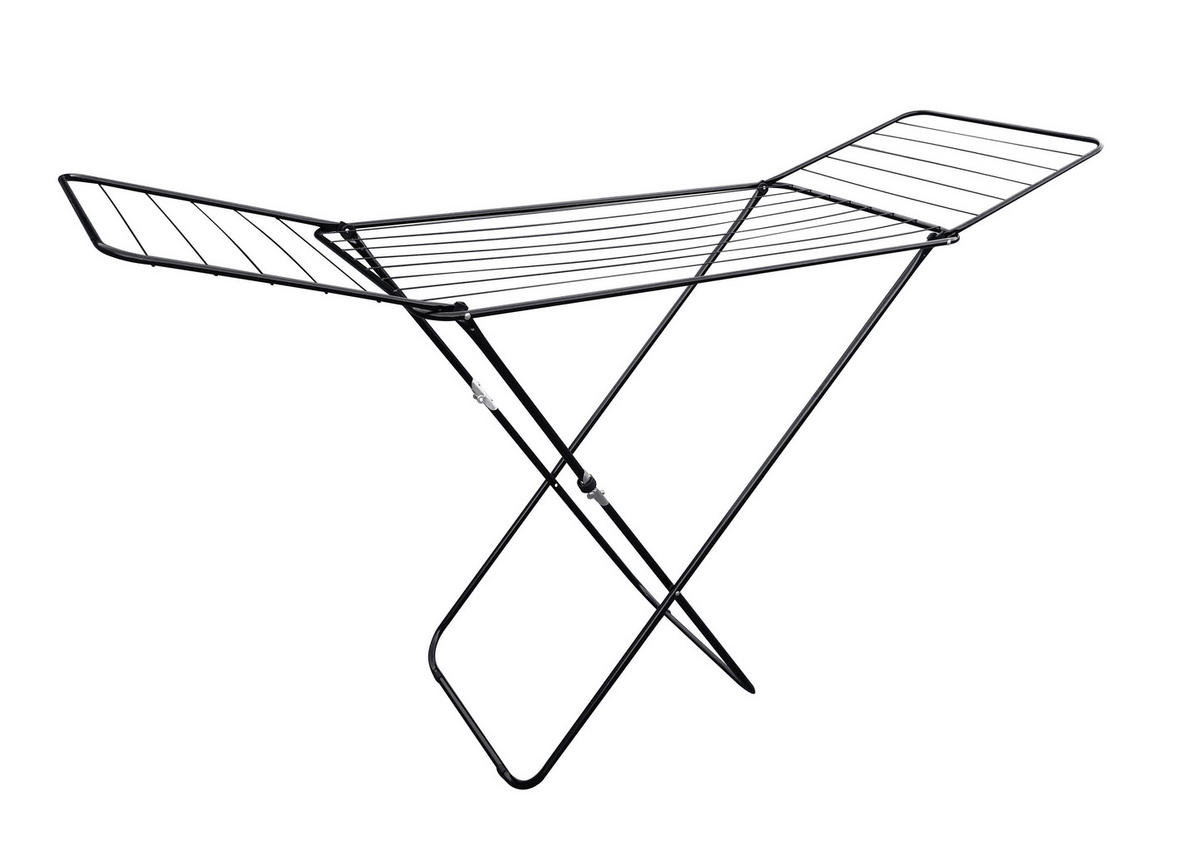 ŽICA ZA SUŠENJE VEŠA - crna, Osnovno, metal/plastika (180/55/90cm) - Homeware